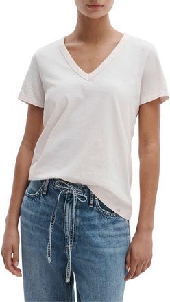 Rag & Bone The Slub V-Neck T-Shirt in Mauve at Nordstrom, Size X-Large Regular