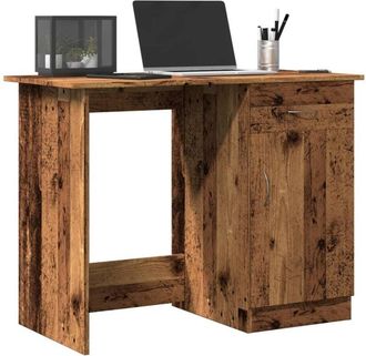 vidaXL vidaXL Scrivania Legno Antico 100x50x76 cm in Legno Multistrato