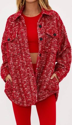 Beach Riot Noelle Jacket In Merry Sparkle Tweed
