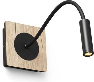 Faro Barcelona Faro Mood - led Wood Wall Reader Light Black 2W 3000K