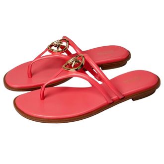 Michael Kors Hampton Flat Sandal Apricot 40S3HMFS1L-842 Womens