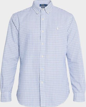 Polo Ralph Lauren Mens Classic-Fit Oxford Check Button-Down Shirt