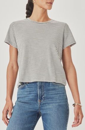 Splendid Louisa Stripe T-Shirt in Soft Green/White at Nordstrom, Size Medium