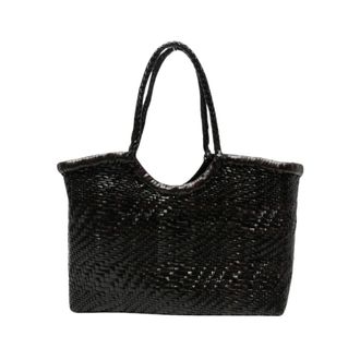 Dragon Diffusion Geweven leren shopper tas - Dames - Tassen - Bruin - Maat: ONE Size Leer