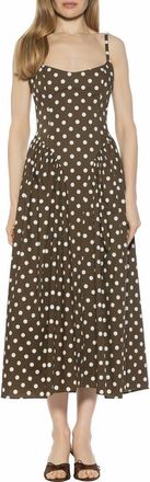 Alexia Admor Thalassa Midi Dress in Brown Polka at Nordstrom Rack, Size 14