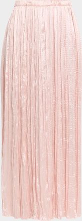 Adam Lippes Aria Pleated Silk Maxi Skirt