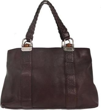 Gucci Pre-owned Handbags, female, Brown, Size: ONE SIZE Pre-owned Leather Handbag