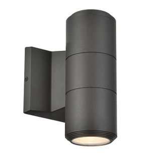 Dainolite 2 Light Matte Black Outdoor Wall Sconce