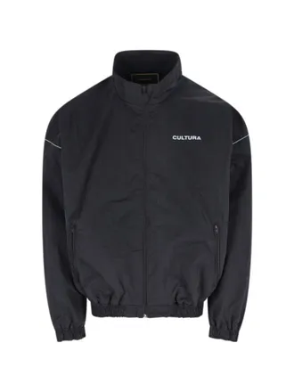 Cultura Minimalist Black Jacket With Fitted Silhouette
