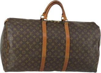 Louis Vuitton Pre-owned Weekend Bags, female, Brown, Size: ONE SIZE Pre-owned Canvas Weekend Bag
