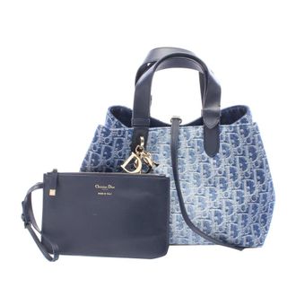 Dior Pre-owned Dior Medium Oblique Denim Toujours Tote Unisex FAAUGO4DG4JCCSTC