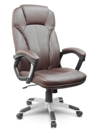 OEM Silla De Oficina Sofotel Eg-222 De Cuero Marr&oacute;n