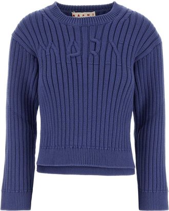 Marni Cerulean Cotton Blend Sweater