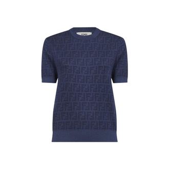 Fendi Mujer, Jerseys, Azul, Talla: XS