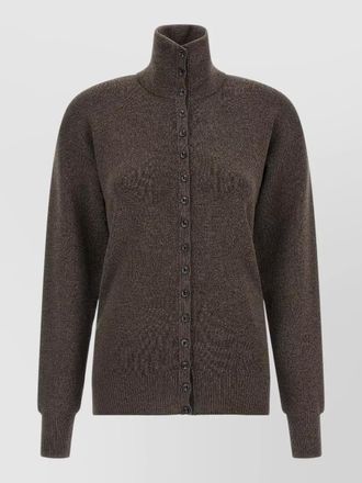 Christophe Lemaire wool funnel-neck buttoned cardigan