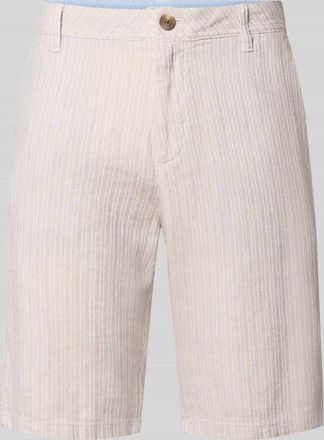 Tom Tailor Regular Fit Leinenshorts aus Leinen-Baumwoll-Mix in Beige Melange, Gr&ouml;&szlig;e 30
