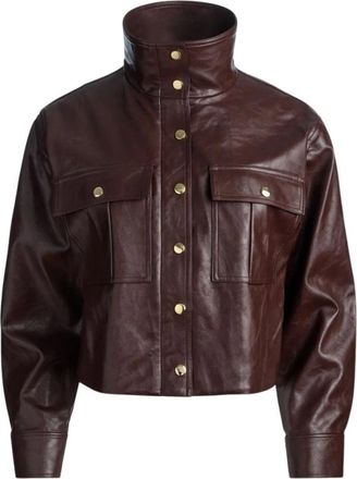 Alice & Olivia Parka James Vegana con Cuello Alto - Jackets - Mujer - Marr&oacute;n - S