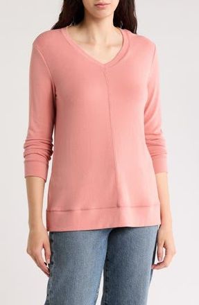 By Design Clover Long Sleeve Tunic T-Shirt in Stone Rose at Nordstrom Rack, Size X-Large