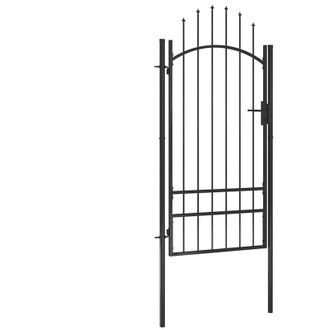 vidaXL Puerta De Jard&iacute;n De Acero Negro 1x2,5 M Vidaxl