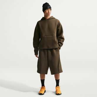 Nike Mens Tech Fleece Oversized Fit Shorts in Brown | HV6539-212