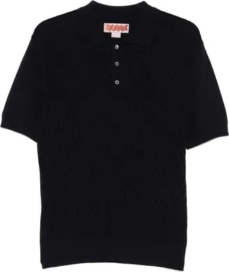 Baracuta Tops, Heren, Blauw, S, Katoen, Pattern Stitch SS Polo