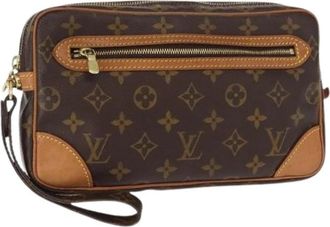 Louis Vuitton Pre-owned Vintage Canvas Clutch - Dames - Vintage Clutch - Bruin - ONE Size - Vintage