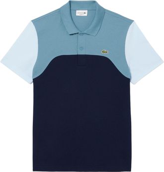 Lacoste Herenpoloshirt met kleurblok (Marine)