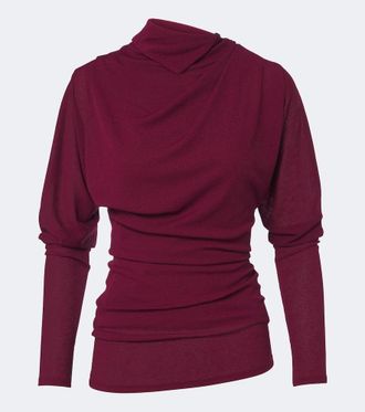 Proenza Schouler Golda draped jersey top