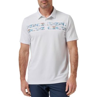 Travis Mathew Good Good Chest Stripe Polo in White at Nordstrom Rack, Size Xxx-Large
