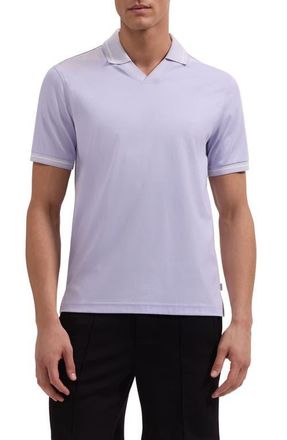 Bugatchi Pima Cotton Johnny Collar Polo in Lilac at Nordstrom, Size Xx-Large
