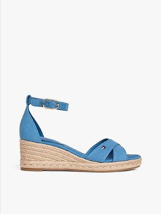 Tommy Hilfiger Hemp Crossover Strap Wedge Espadrilles