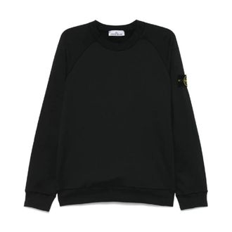 Stone Island Casual Katoenen Sweatshirt - Heren - Sweatshirts & Hoodies - Zwart - Maat: XL Katoen
