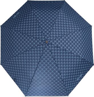 Moschino Umbrella With Logo, Unisex, Navy Blue
