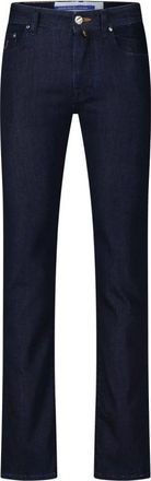 Jacob Cohen Slim-fit denim jeans met knoopsluiting - Heren - Slim Fit Jeans - Blauw - W38 - Denim - Jeans