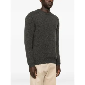 Scaglione Crew Neck Knit Sweater - Gray