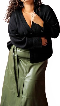 Vince Boxy Wool Cashmere Cardigan - Plus Size In Black