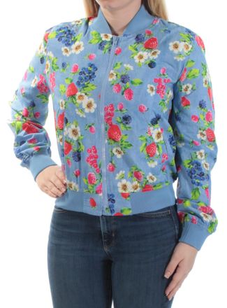 Love Moschino Womens Jacket, Multicoloured (Azur/Softfruits 0022), 36 (Manufacturer Size: 40)