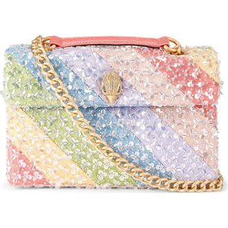 Kurt Geiger Large Kensington Sequin Convertible Shoulder Bag in Multi Pastel at Nordstrom