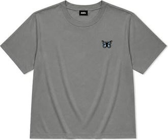 Dalix Butterfly Relaxed Midweight Jersey Tee in Shadow at Nordstrom, Size Xx-Large