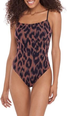 Steve Madden Open Back One-Piece Swimsuit in Natural at Nordstrom, Size X-Small
