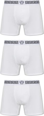 Versace Drie boxershorts - Heren - Onderbroek - Wit - 2XL - Katoen - Ondergoed
