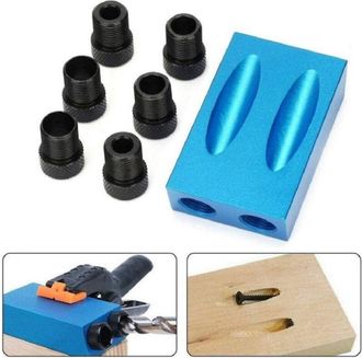 Trade Shop Trade Shop - Plantilla De Taladrar Con Brocas 15&deg; Posicionador 14 Piezas