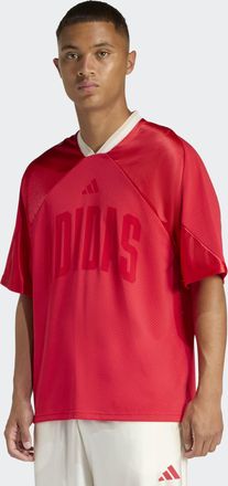 adidas T-Shirt ADIDAS SPORTSWEAR STADIUM GRAPHIC MESH, Herren, Gr. XXL, pure ruby, sanftes wei&szlig;, crystal linen, Obermaterial: 100% Polyester, V-Ausschnitt, S
