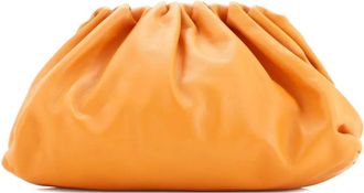 Bottega Veneta The Pouch Leather Teen clutch bag - Oranje