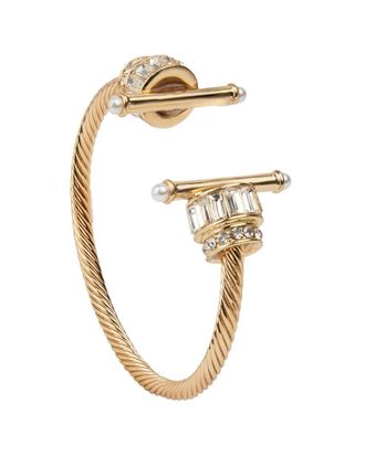 Saachi Saachi Plated Multi Charm Statement Cuff Bracelet