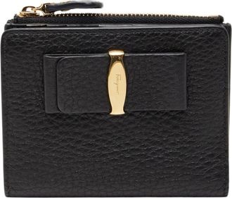 Ferragamo Black Leather Wallet (Bi-Fold) (Pre-Owned)