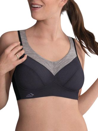 Anita Womens PanAlp Wool Sports Bra - Grey Polyamide - Size 34A
