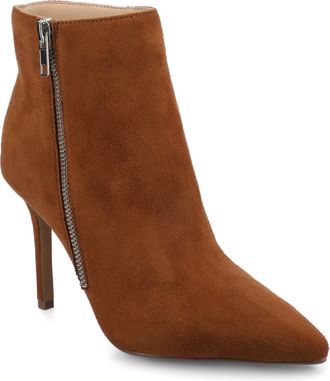 Journee Collection Womens Leyna Medium and Wide Width Zipper Detail Dress Booties