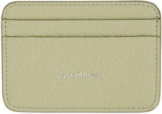 Acne Studios Aroundy Leather Card Holder in Sage Green/Herb Green at Nordstrom