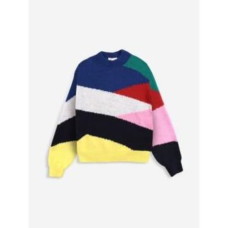 Bobo Choses Multicolor Intarsia gebürsteter Strickpullover - XS